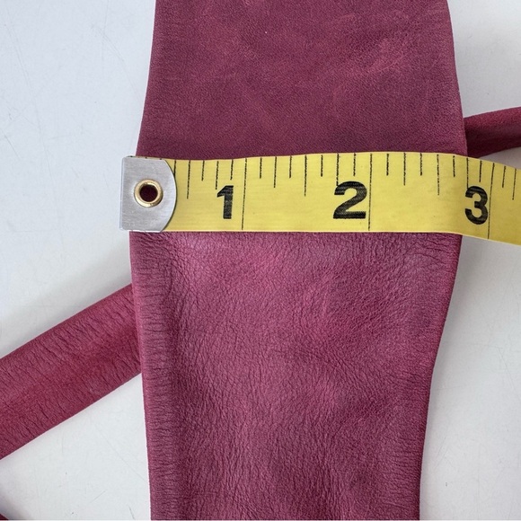 ADA Brand Dark Red Leather Wrap Belt OS - Picture 6 of 8